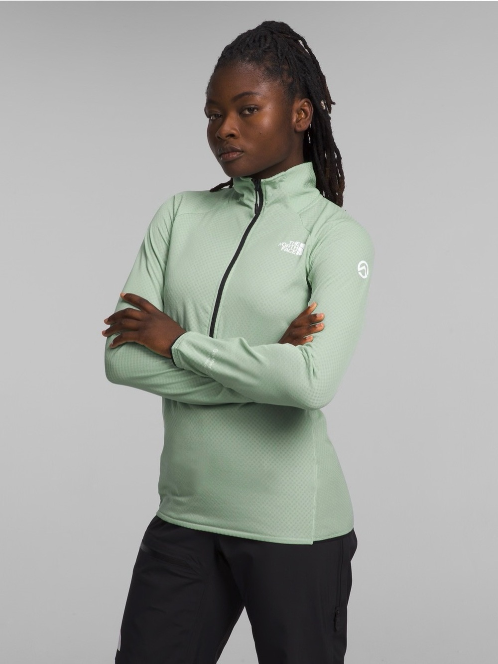 The North Face Women's Sage Green Summit Series Futurefleece Half-Zip Top